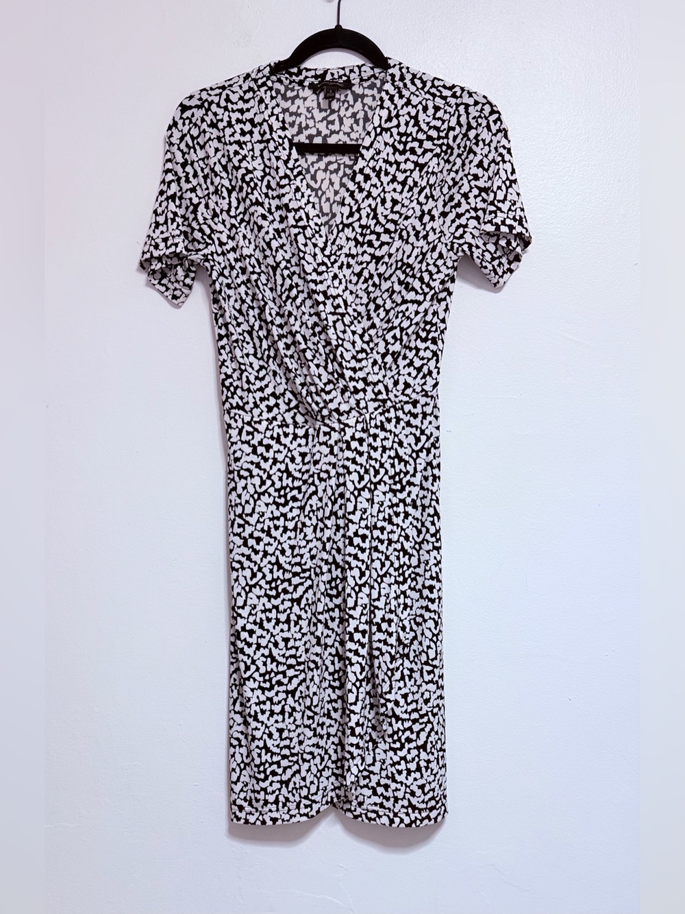 Banana Republic Black and White Abstract Print Dress Small